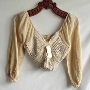 By Together Cream Blouse with Textured Design